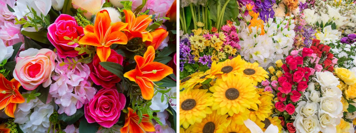 Hedendaags Foam en zijde kunstbloemen - Tuincentrum Goessens AF-35