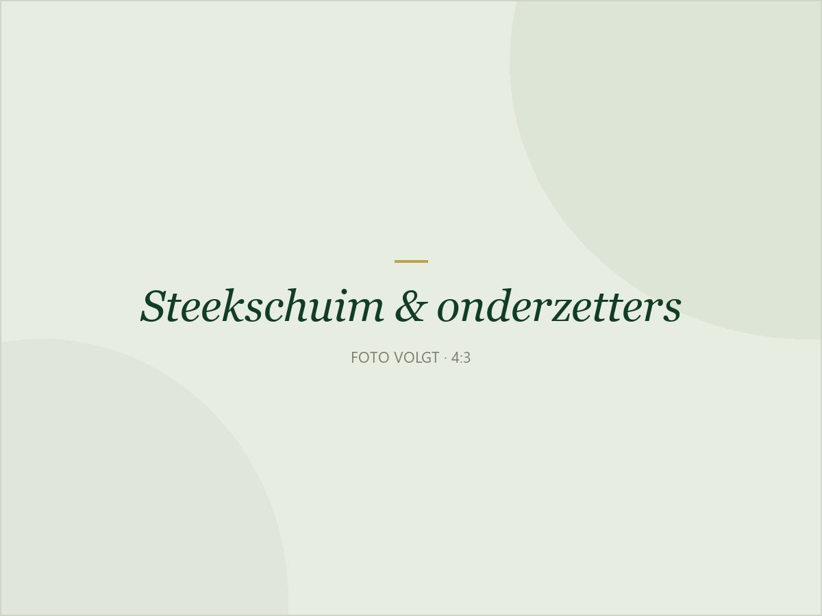 Steekschuim, strokrans en ondergrond